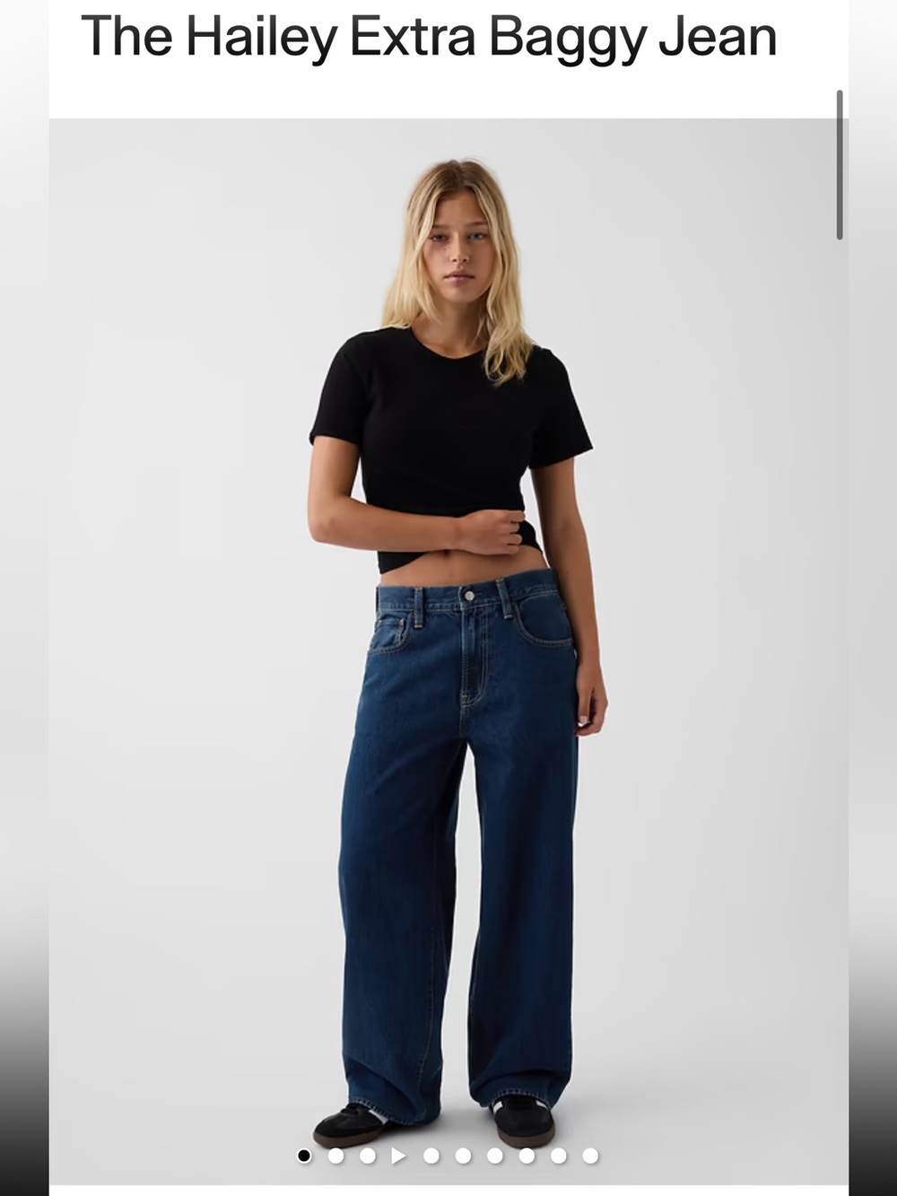 GAP Hailey Extra Baggy Jeans in Dark Blue Denim